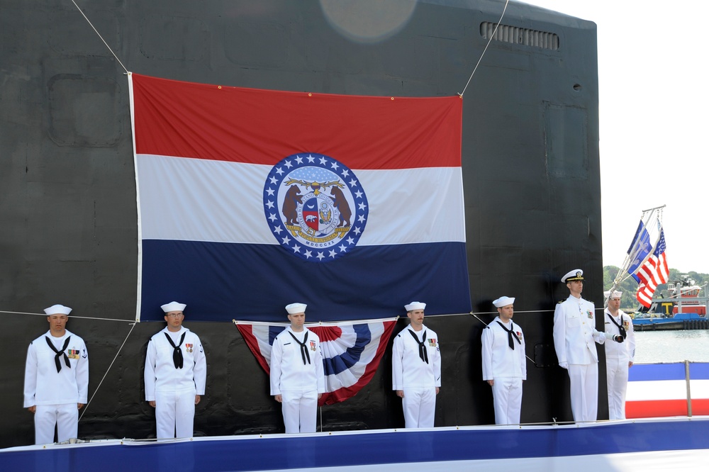 USS Missouri commissioning ceremony