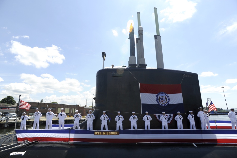 USS Missouri commissioning ceremony