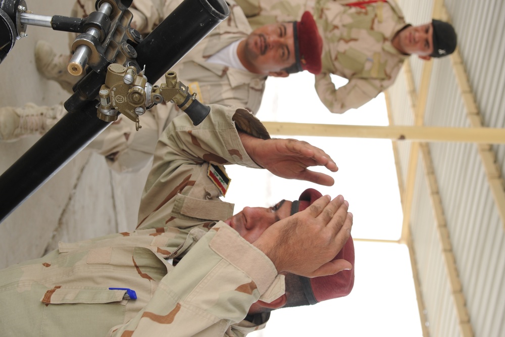 Iraqi army mortar targeting training