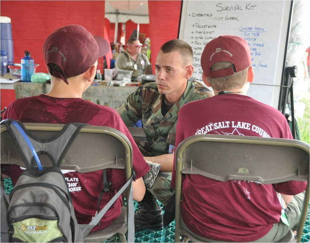 U.S. Air Force Academy Cadets teach Boy Scouts