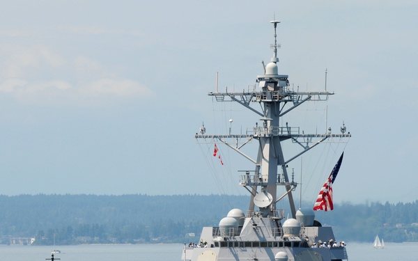 USS Kidd arrives in Seattle