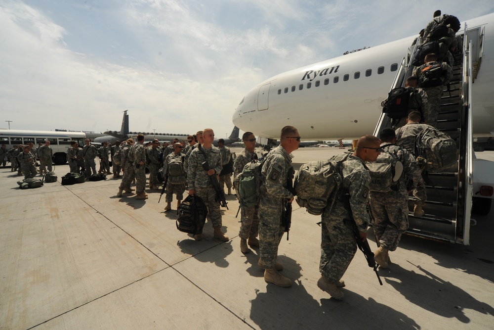 Soldiers returning home