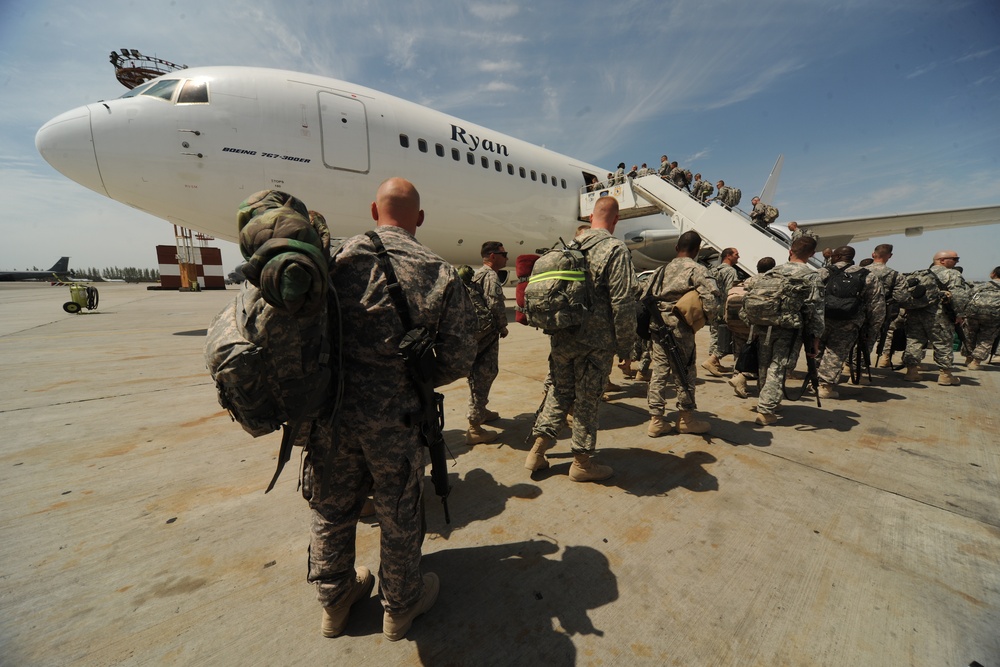 Soldiers returning home