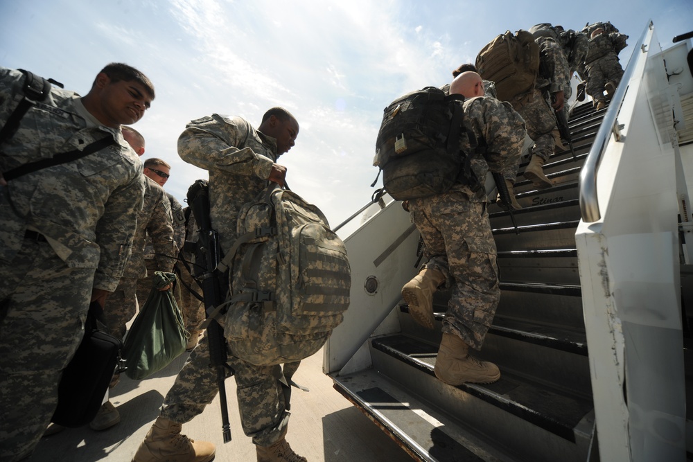 Soldiers returning home