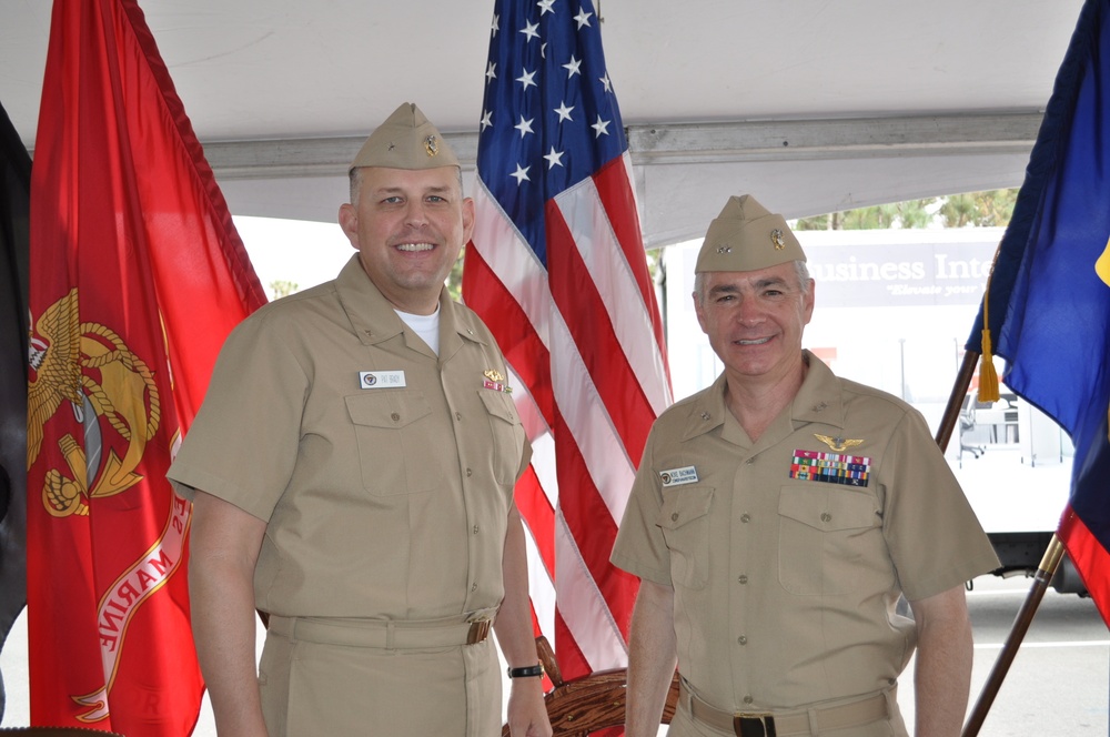 SPAWAR Holds a Change of Command Ceremony
