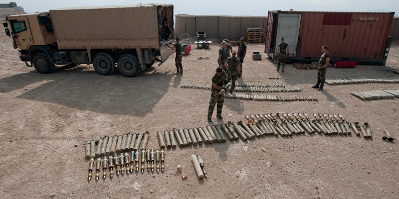 Coalition Forces Collect Ammunitions in Uzbeen Valley