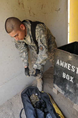 Proper use of amnesty boxes ensures safety of service members