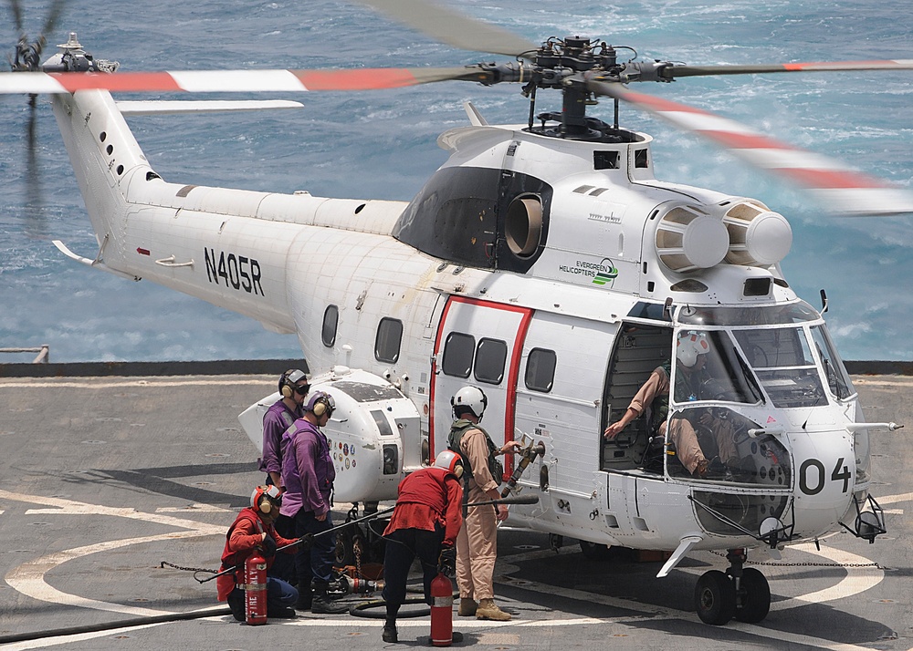 USS Mesa Verde takes on supplies