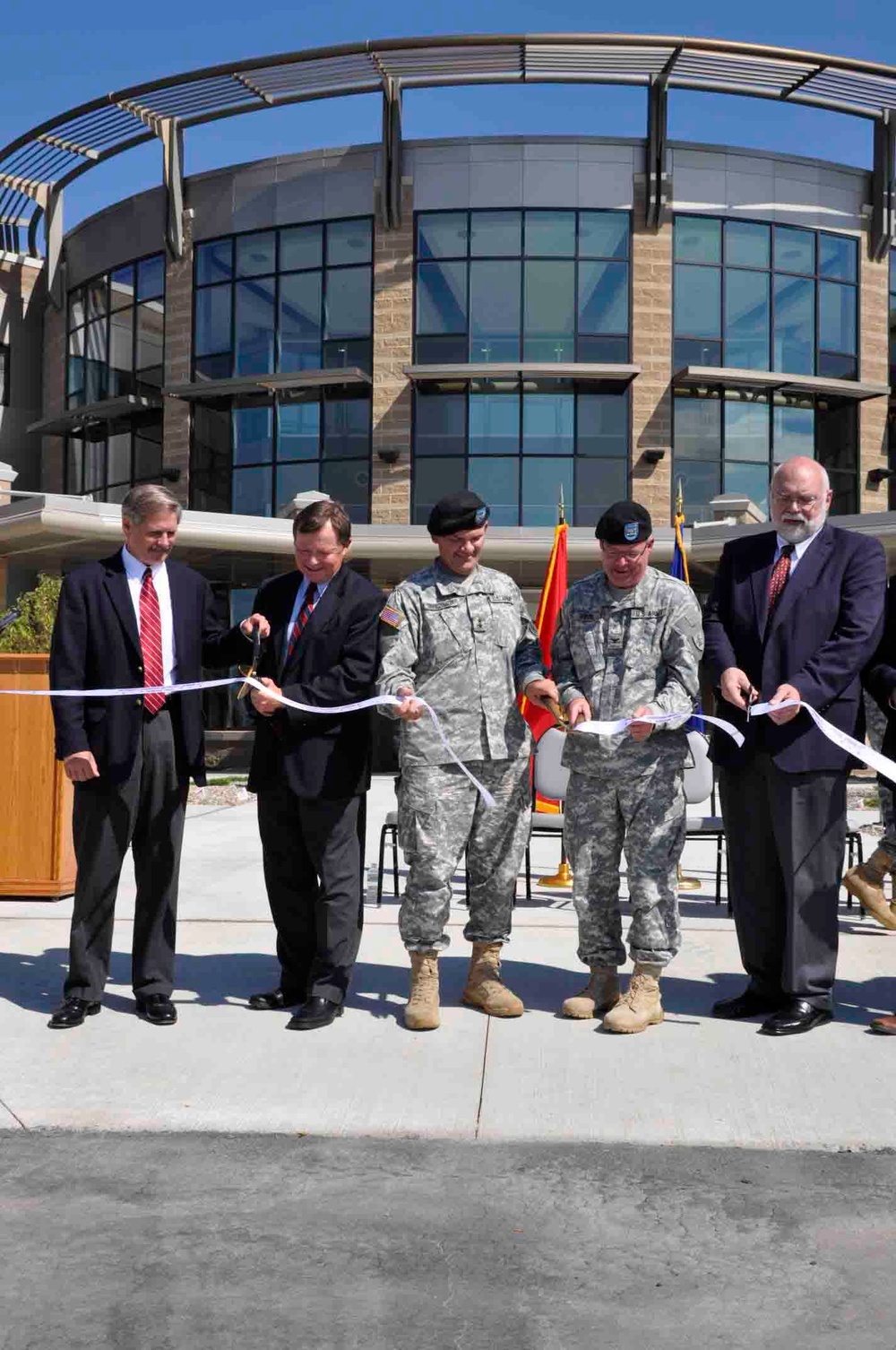 Ceremonial Ribbon Cutting Celebrates First Phase of Regional Training Institute Building Construction