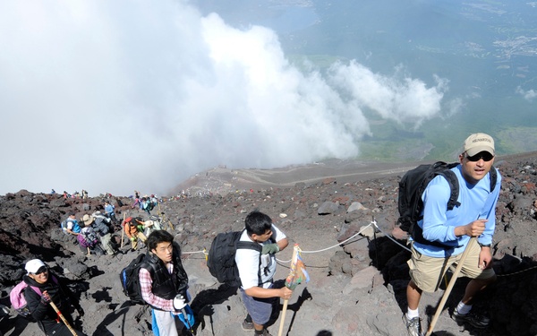Hiking up Mt. Fuji