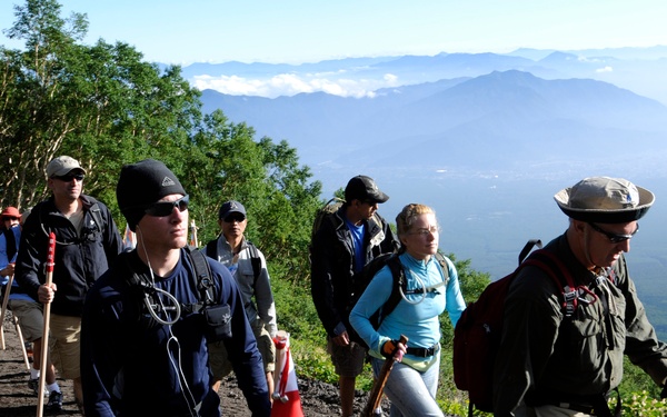 Hiking up Mt. Fuji