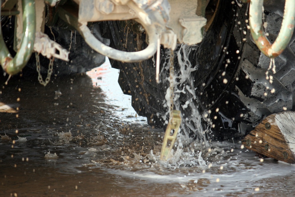 Seeking Sand, Birds, Ammo: Arifjan Wash Rack, Customs Ready Armored Vehicles for Redeployment