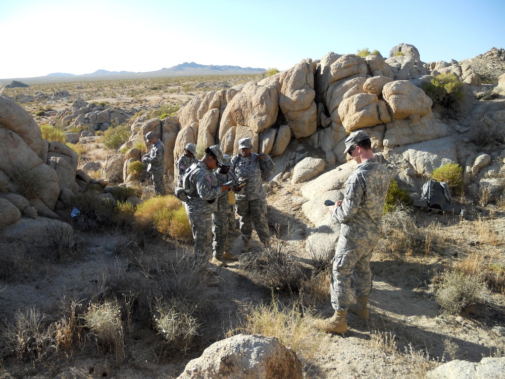National Guard unit land navigation at NTC