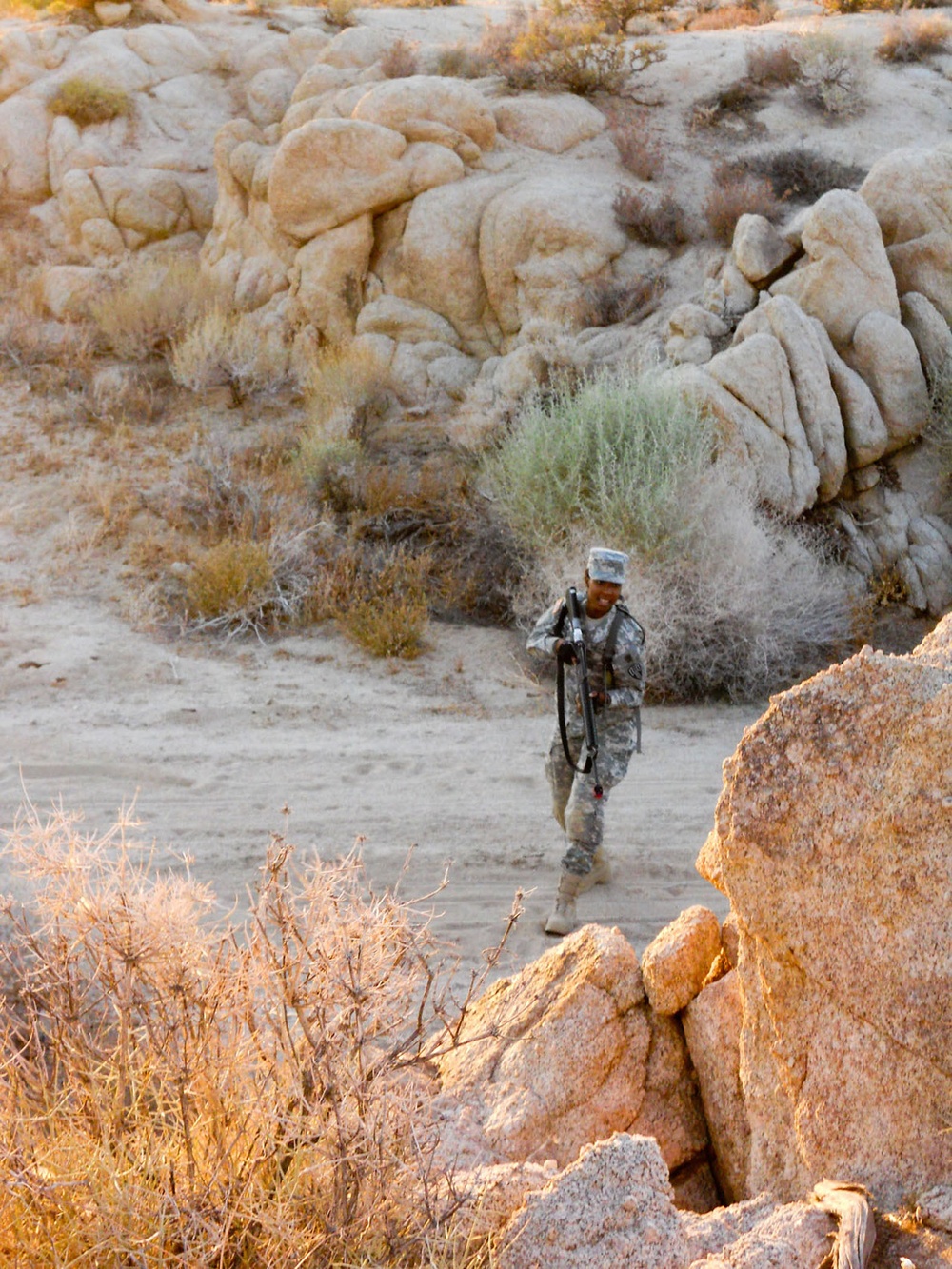 National Guard unit land navigation at NTC
