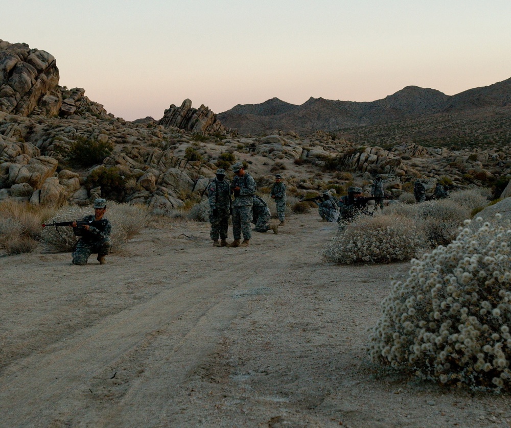 National Guard unit land navigation at NTC