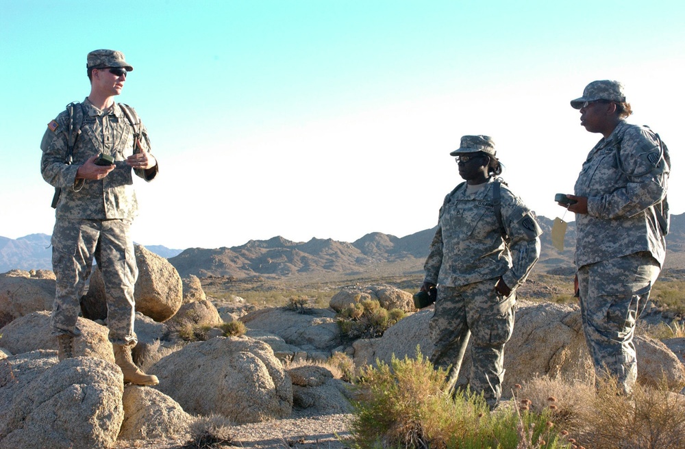 National Guard unit land navigation at NTC