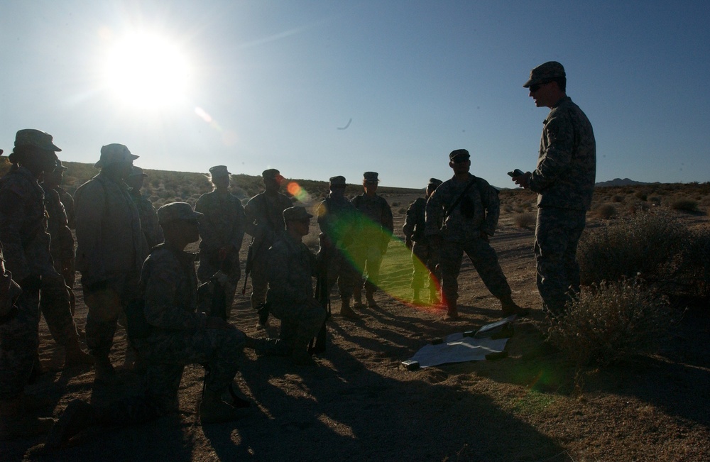 National Guard unit land navigation at NTC