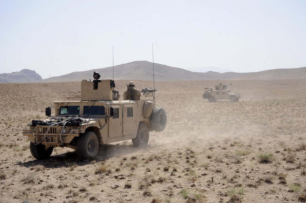Marines Patrol Western Afghanistan Landscape