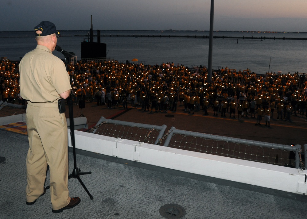 Sailor speaks at event