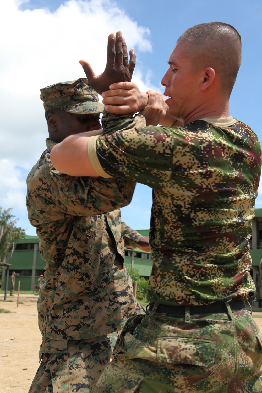 Marines enhance foreign partnerships with Colombia during non-lethal weapons tactics