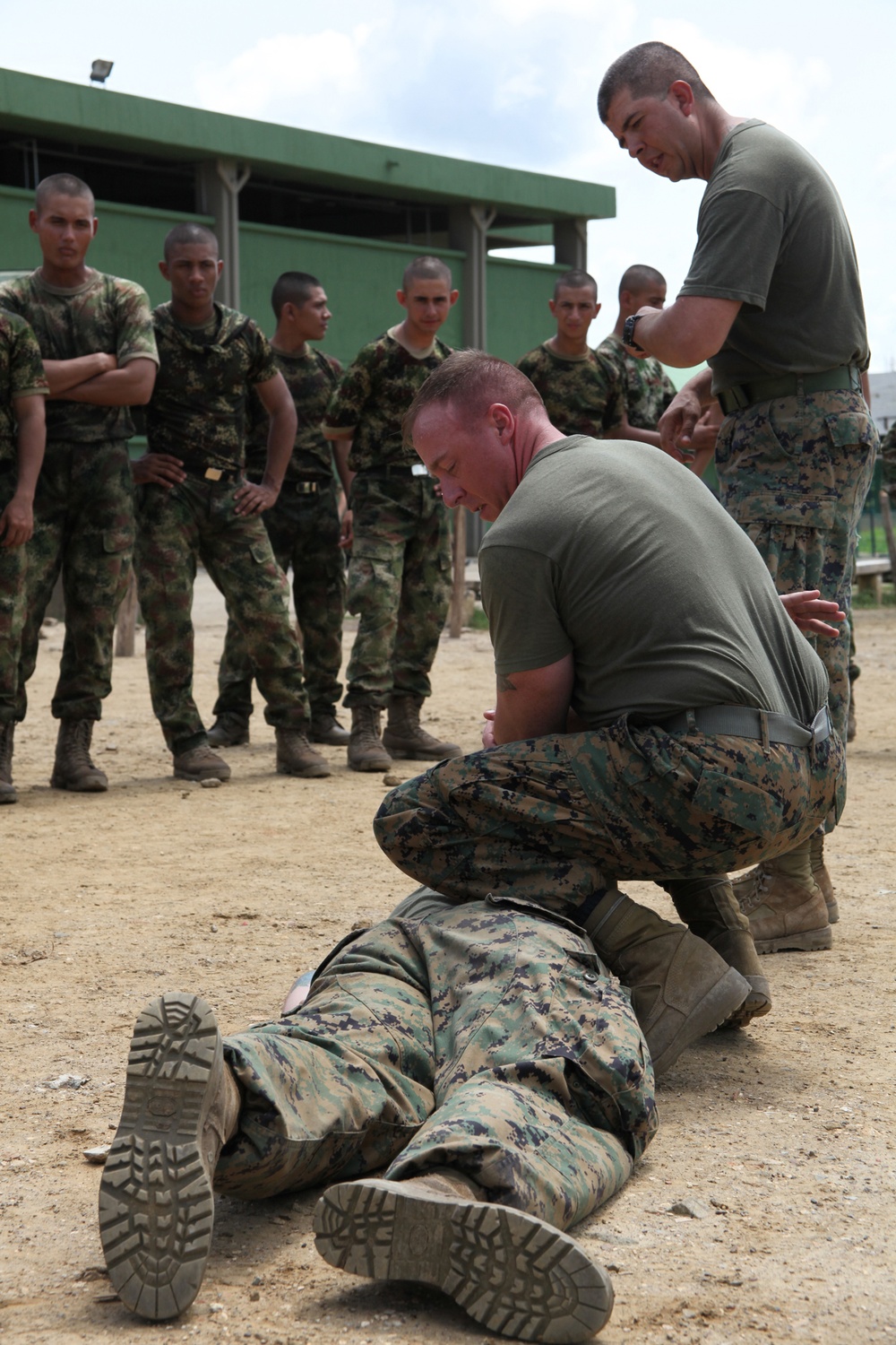 Marines enhance foreign partnerships with Colombia during non-lethal weapons tactics