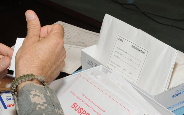 Medical professionals train with sexual assault kits