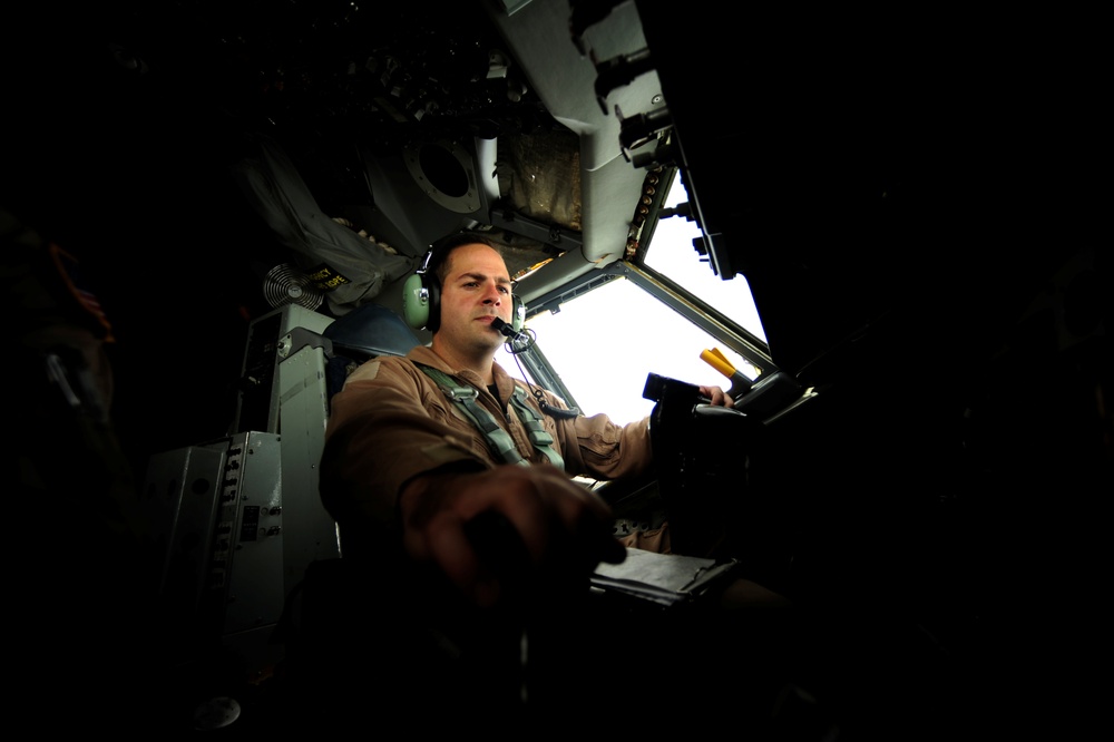McConnell Captain Pilots KC-135 for U.S. Central Command Combat Air Refueling Missions