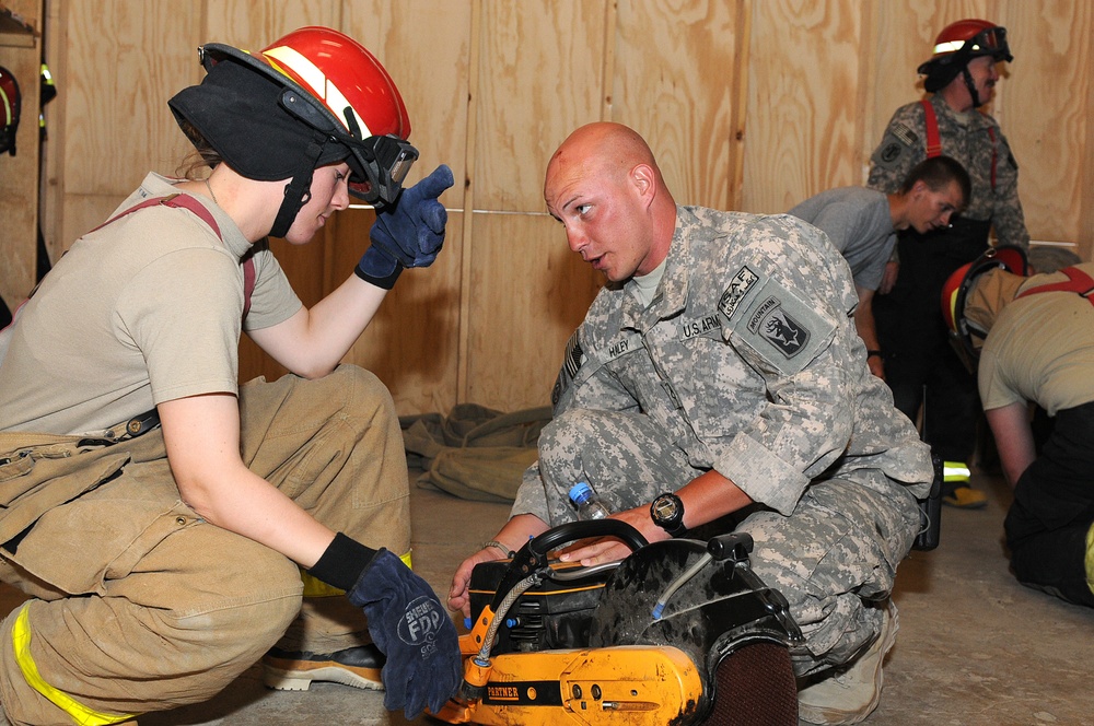 Camp Phoenix personnel volunteer time to fight fires, save lives