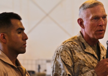 Marine Receives Purple Heart in Afghanistan, Presented by CMC