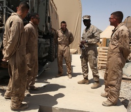 Commandant, Sergeant Major of the Marine Corps Visit 1st MLG Marines in Afghanistan