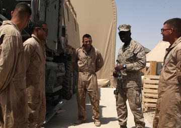Commandant, Sergeant Major of the Marine Corps visit 1st MLG Marines in Afghanistan