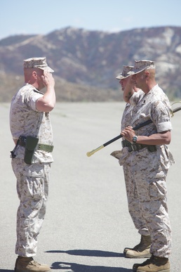 1/1 Sergeant Major Relinquishes His Post to Sgt. Maj. Henry