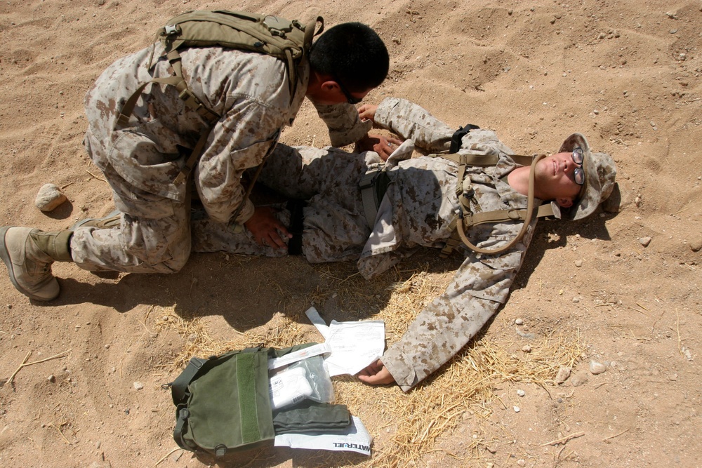 1st CEB Marines Learn Field Care
