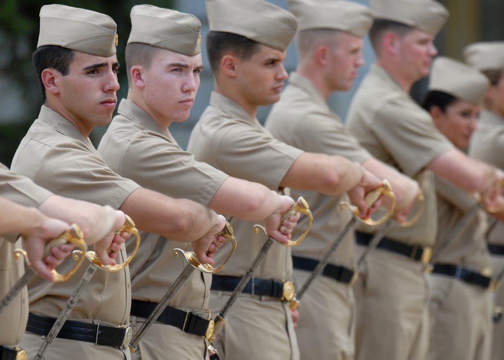 Midshipmen learn sword manual