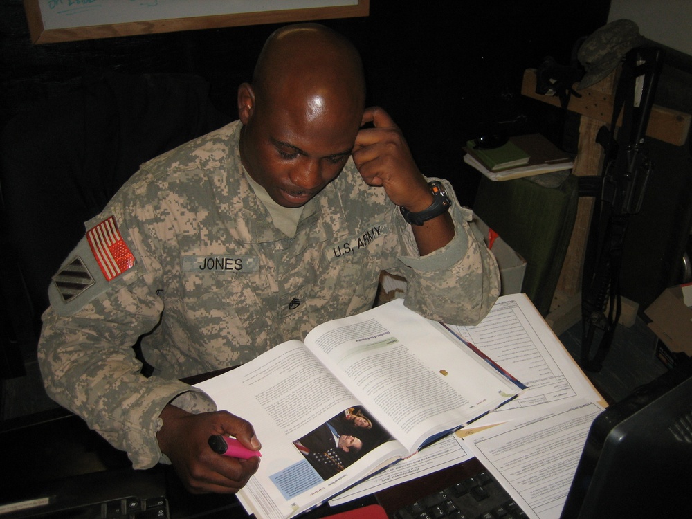 School Is in Session: Deployed Soldiers Take Advantage of Continuing Education Opportunities