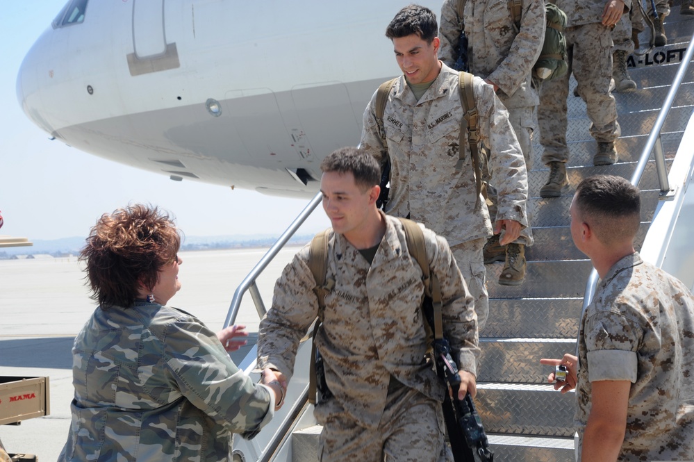 US Marines Return Fom Operation Iraqi Freedom