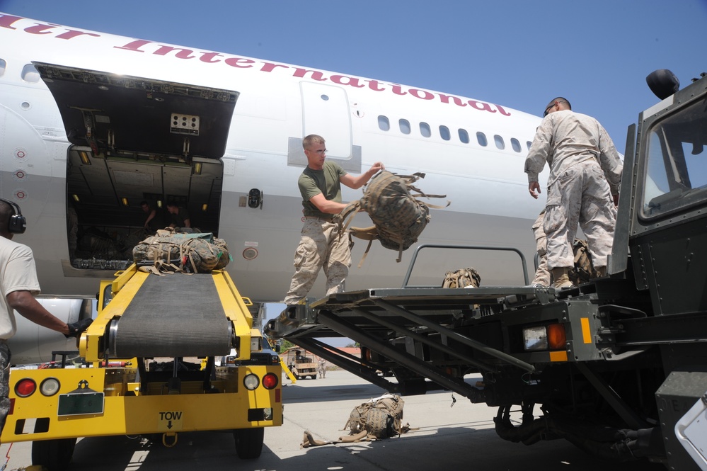 US Marines Return Fom Operation Iraqi Freedom