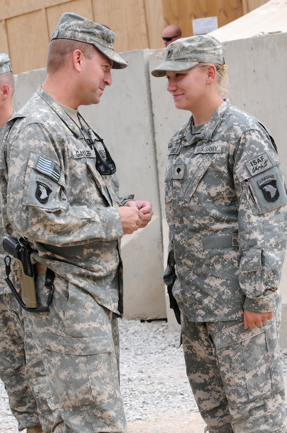 Spc. Patricia Fowler, 101st CAB, Receives the Purple Heart