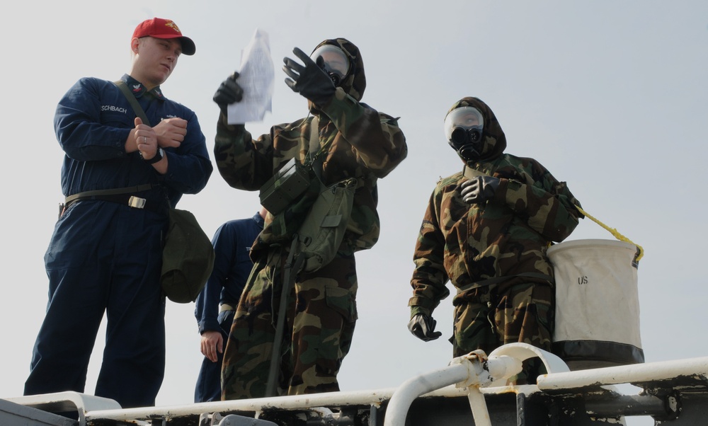 Drill aboard the USS Wasp