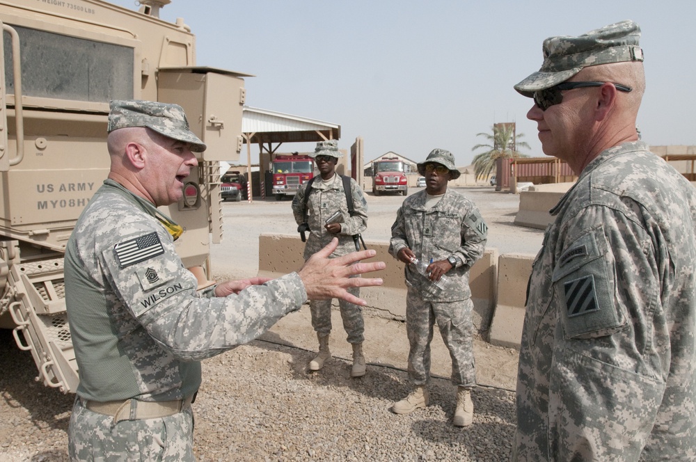 USF-I Command Sgt. Maj. pays final visit to troops