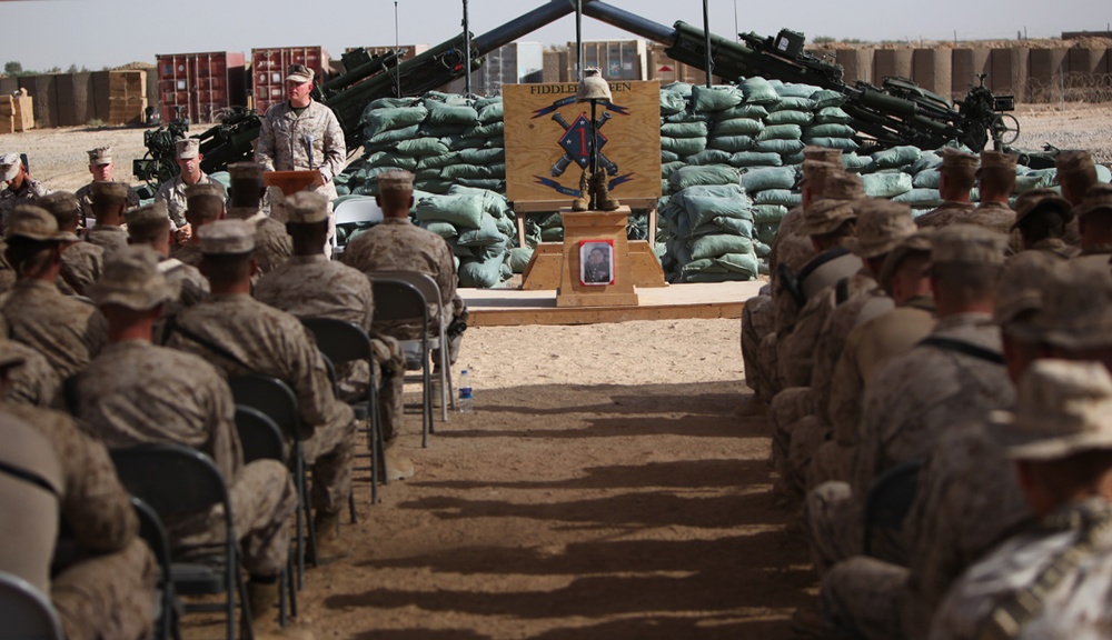1st Battalion, 11th Marine Regiment Memorializes Fallen Marine