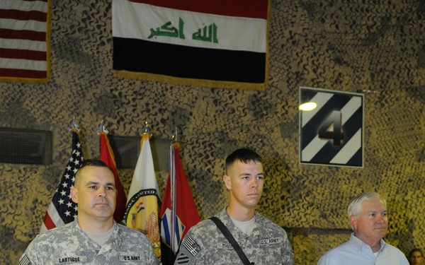 USD-C Soldier receives Purple Heart from US defense secretary