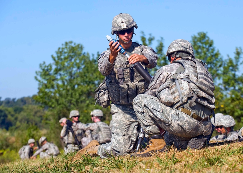 Massachusetts Mortar Platoon Fires for Effect, Camp Atterbury