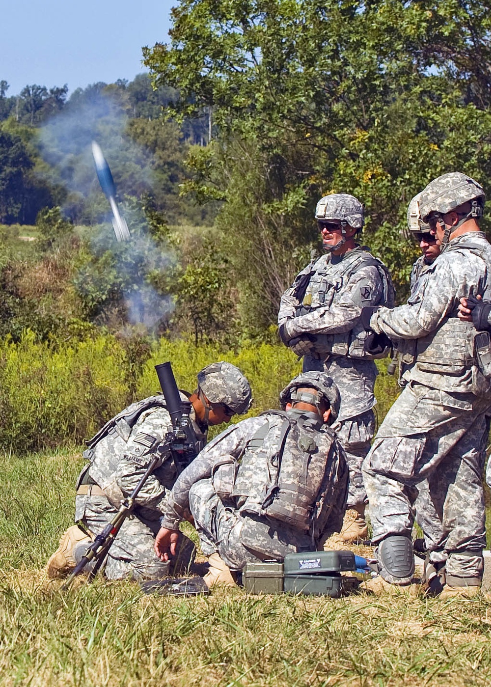 Massachusetts Mortar Platoon Fires for Effect, Camp Atterbury