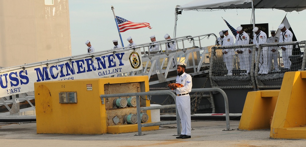 Decommissioning ceremony of the guided-missile frigate USS McInerney