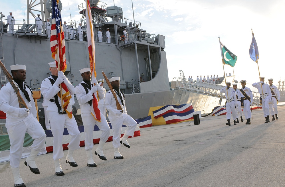 Decommissioning ceremony of the guided-missile frigate USS McInerney