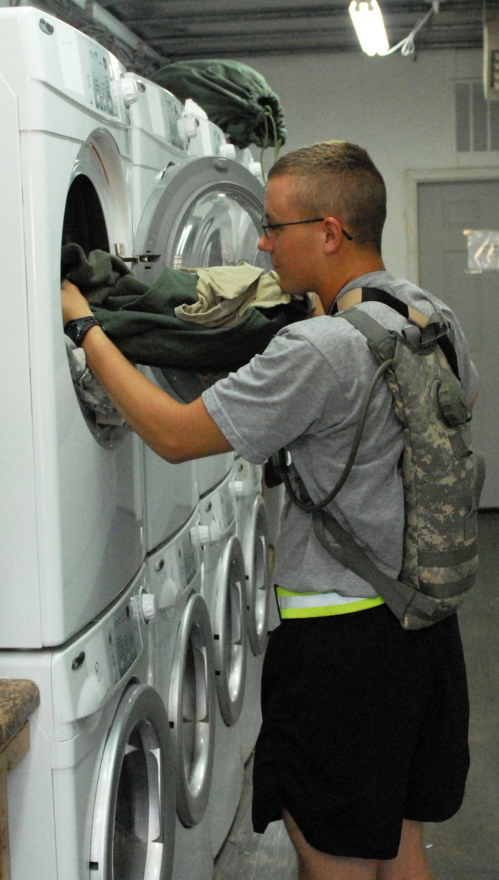 Soldier Taking Care of Laundry