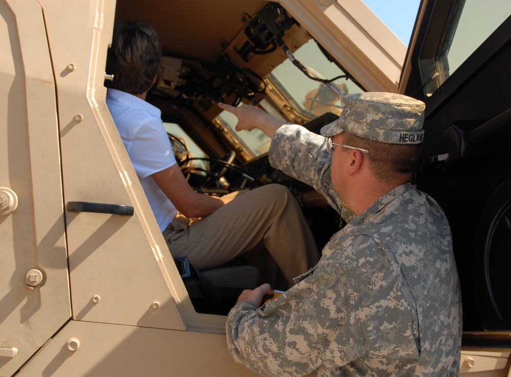 Johnston Iowa Mayor Visits Troops