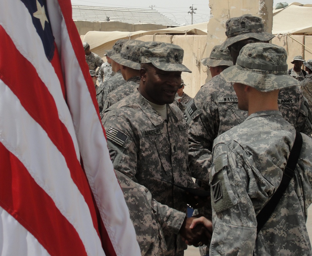 1st AAB, 3rd Inf. Div., Soldiers receive combat badges