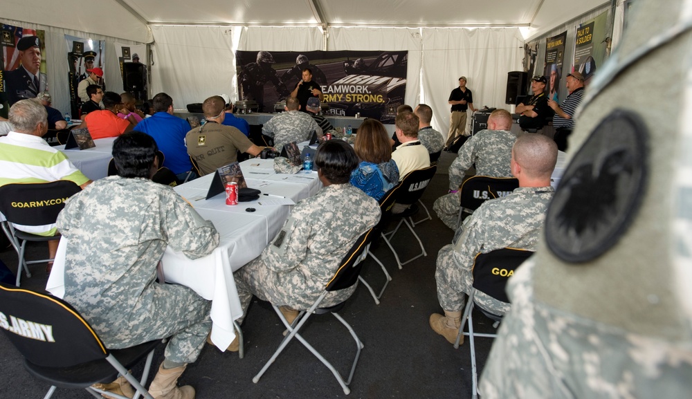 Army Reserve Races in the NASCAR Sprint Cup Series Emory Healthcare 500-First 100 Laps